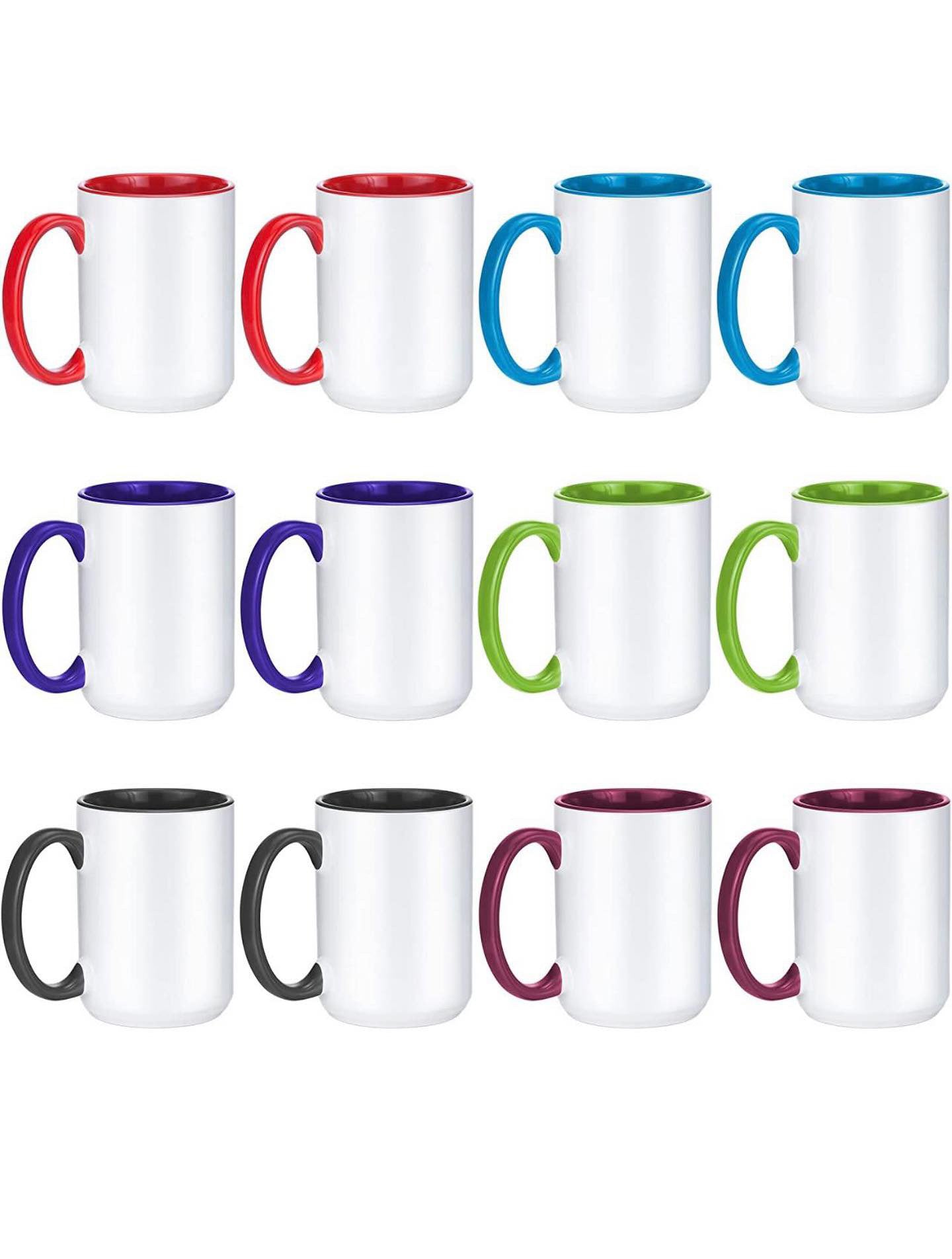 Mug with Colored Rim | 15 oz