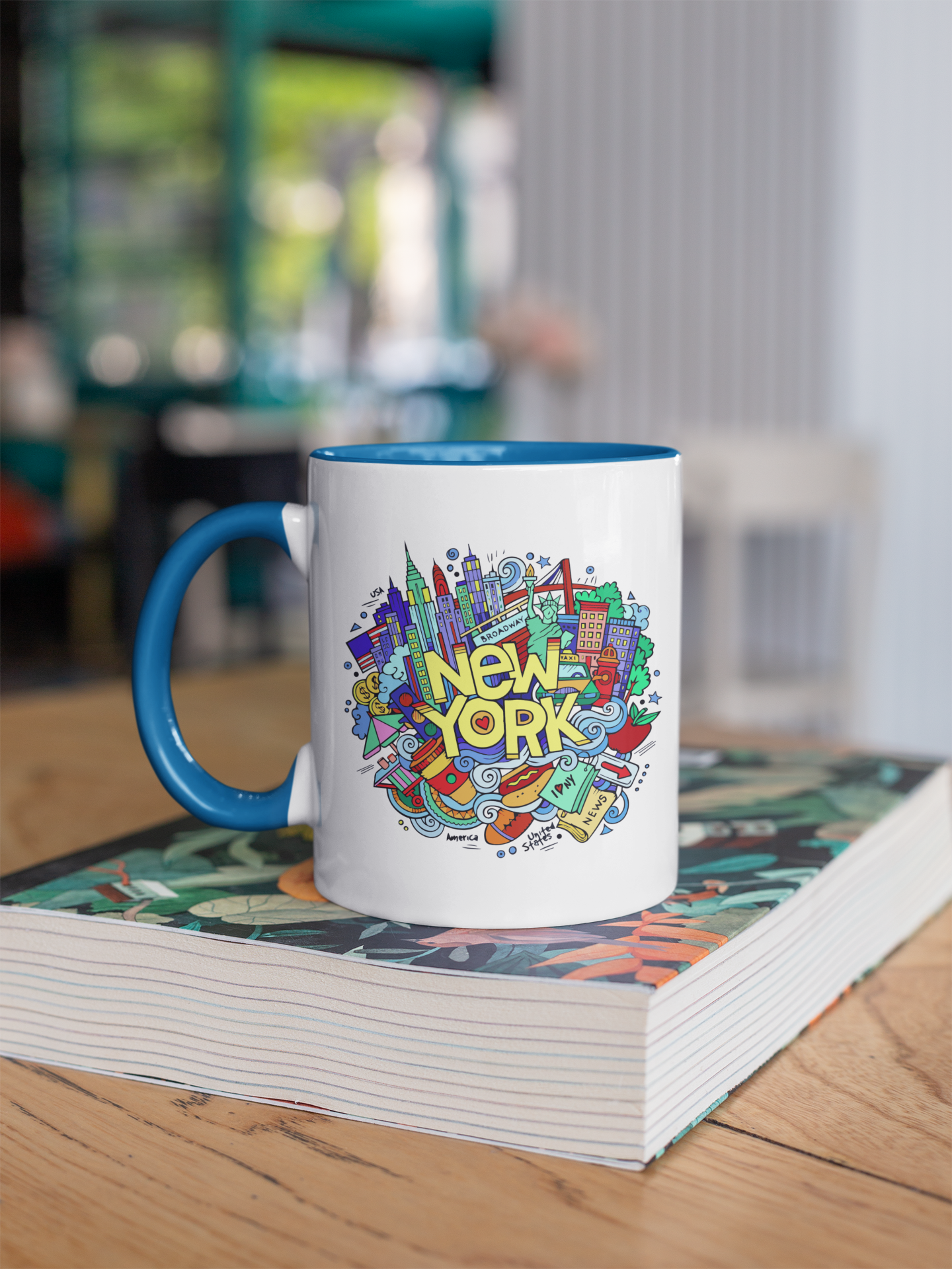 Mug with Colored Rim | 15 oz