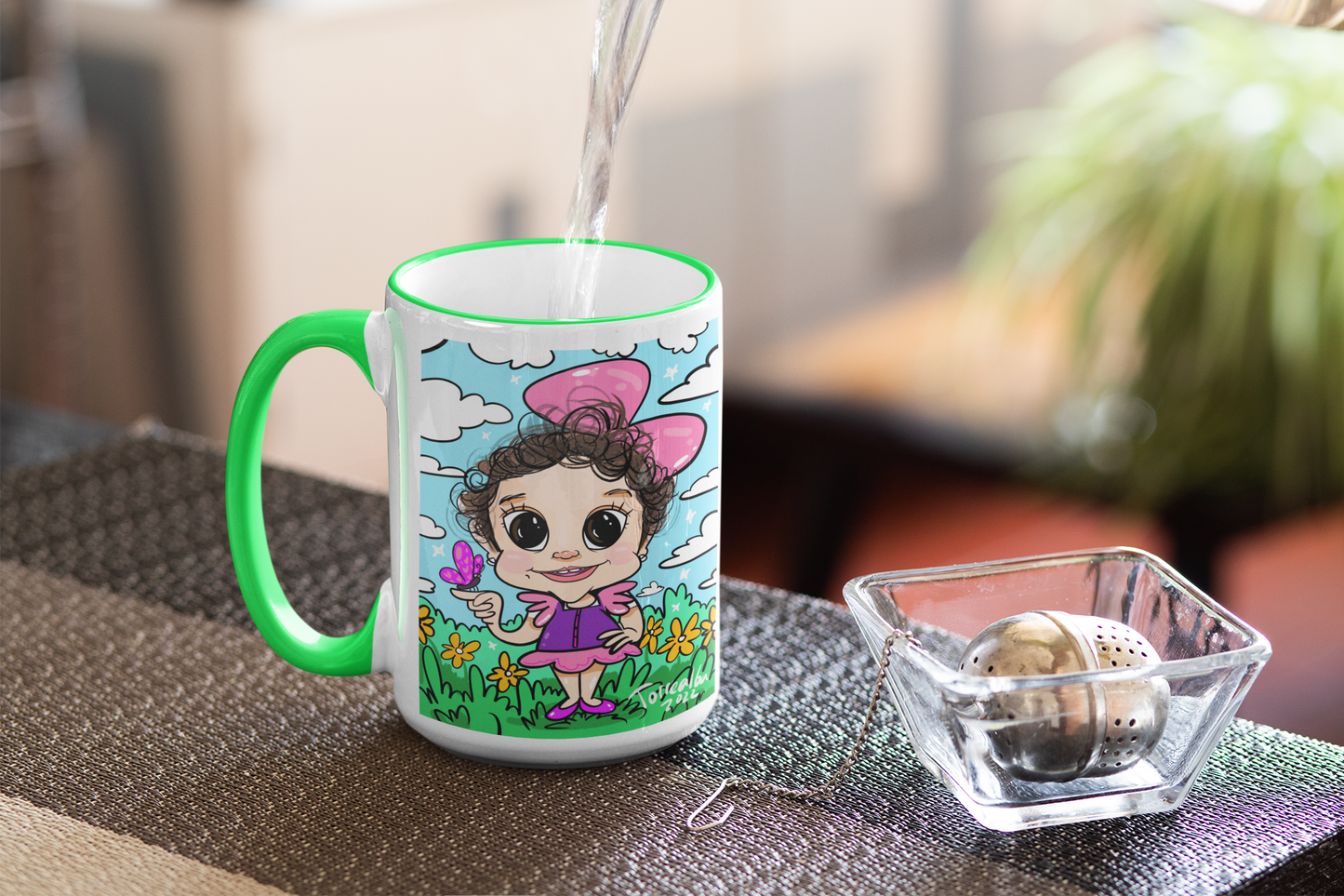 Mug with Colored Rim | 15 oz